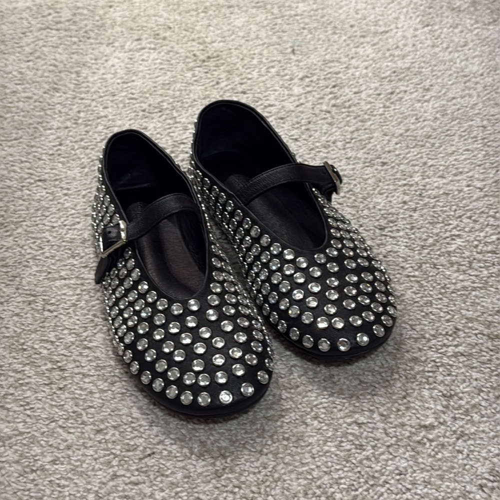 Tony Bianco Black Studded Flats